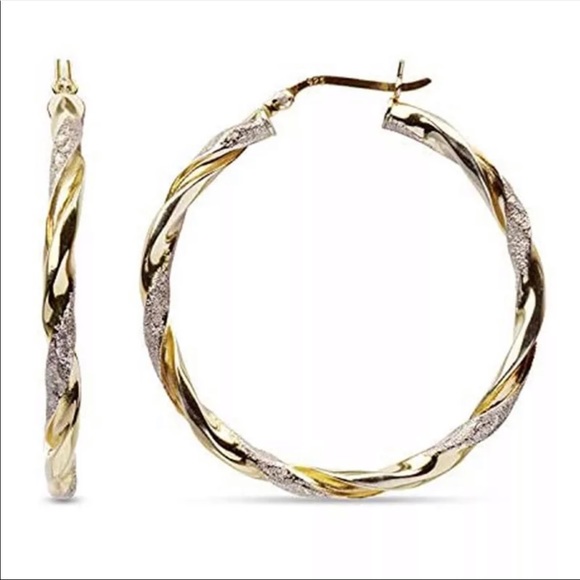 Jewelry - New 18K Gold Plated Twist Style Dazzling Earrings